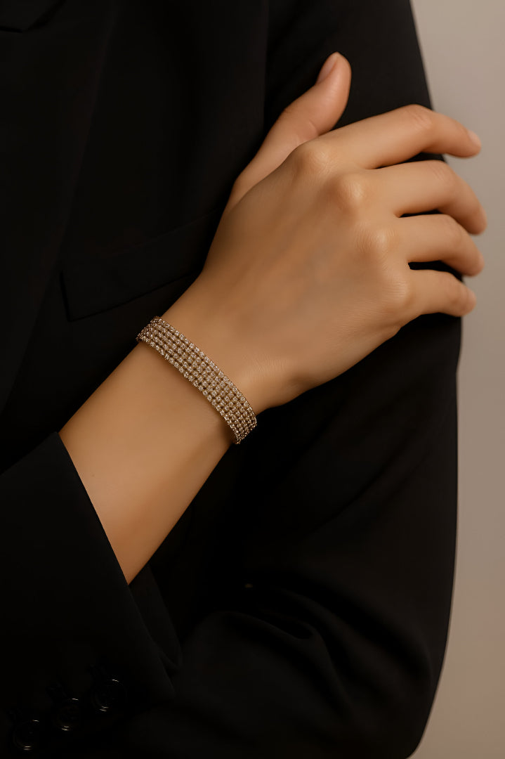 The ZIRYA Sparkle Mesh Bracelet
