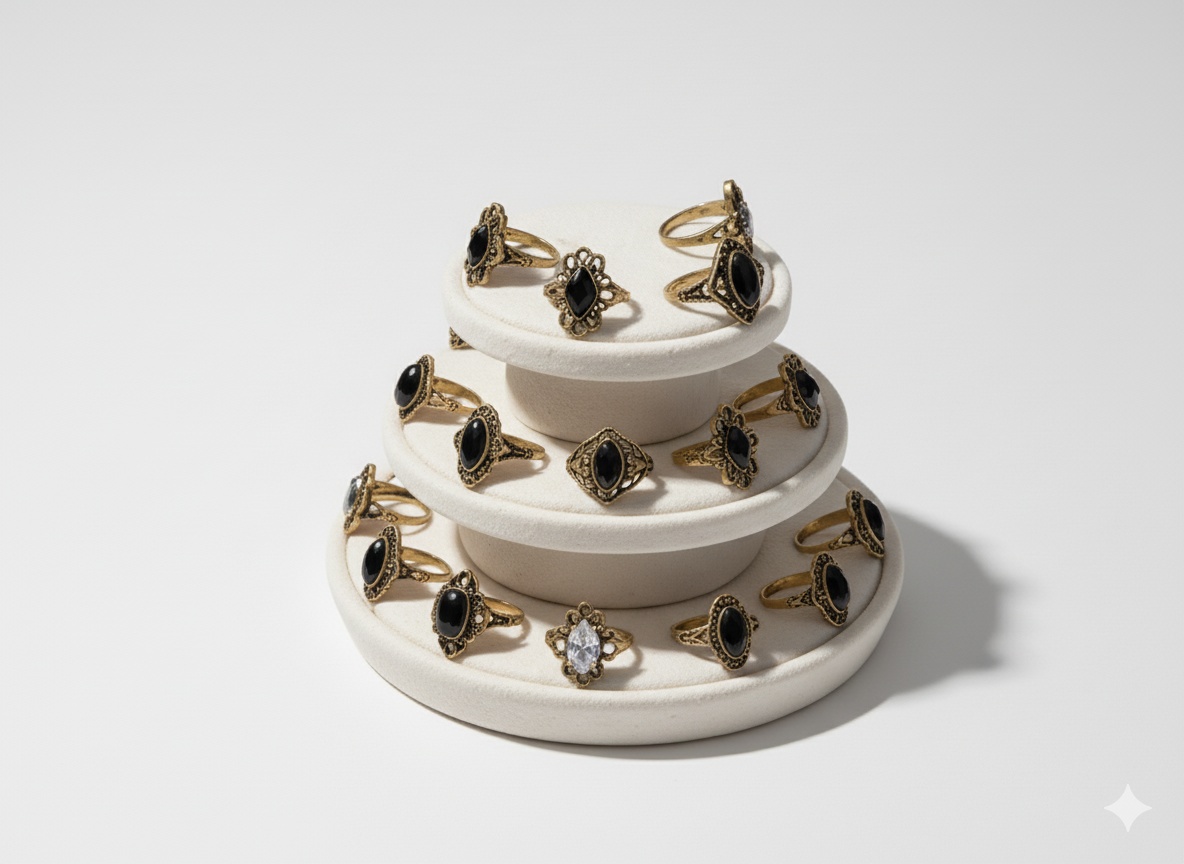 The ZIRYA Antique Black Magic Ring Set (15-Piece Collection)