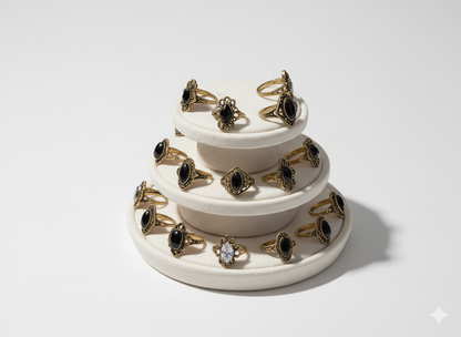 The ZIRYA Antique Black Magic Ring Set (15-Piece Collection)