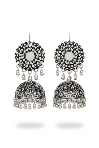 The ZIRYA Vintage Silver Jhumki