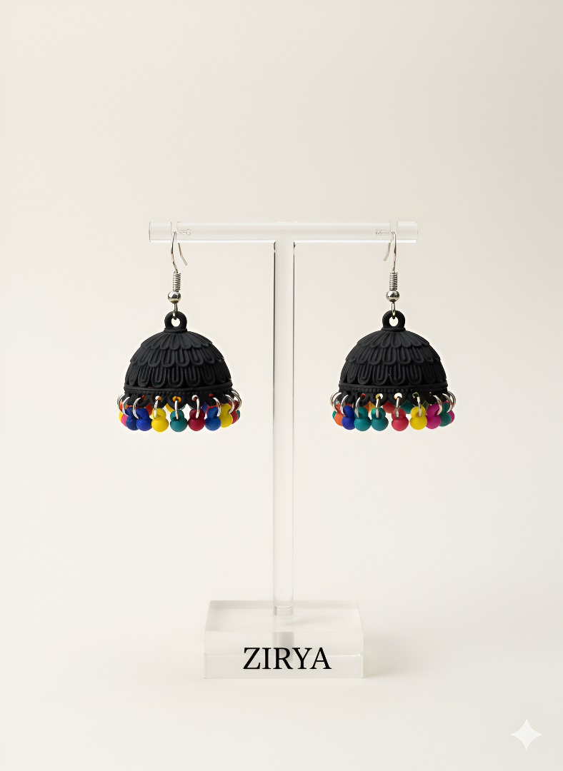 The ZIRYA Modern Matte Jhumkas