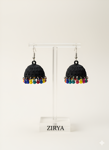 The ZIRYA Modern Matte Jhumkas