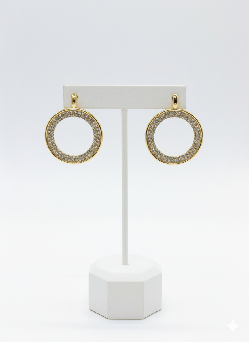 The ZIRYA Shine Circle Earrings