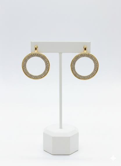 The ZIRYA Shine Circle Earrings