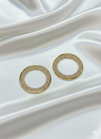 The ZIRYA Shine Circle Earrings