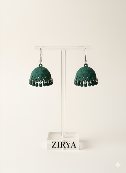 The ZIRYA Modern Matte Jhumkas
