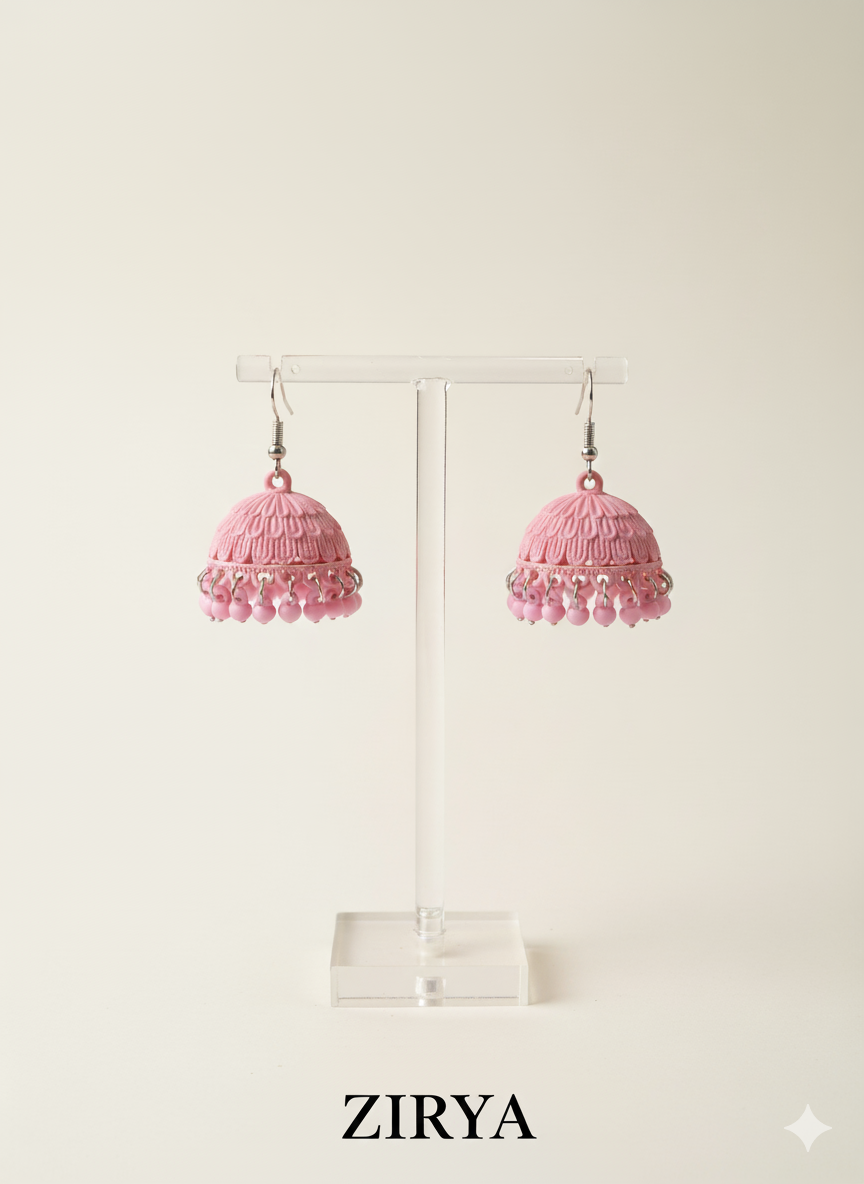 The ZIRYA Modern Matte Jhumkas