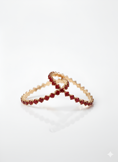 The ZIRYA Regal Ruby Bangles
