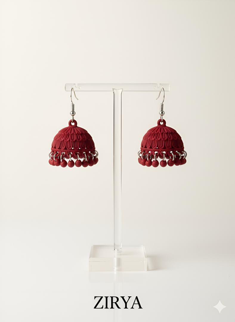 The ZIRYA Modern Matte Jhumkas