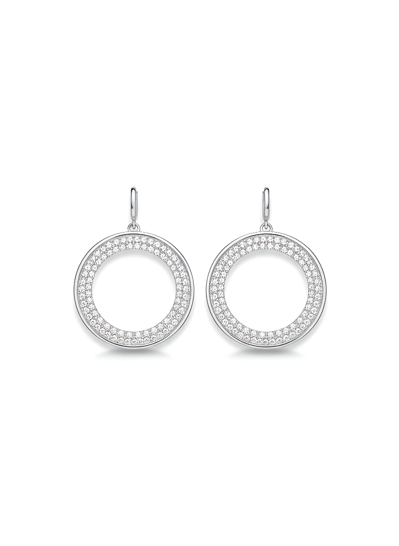The ZIRYA Shine Circle Earrings