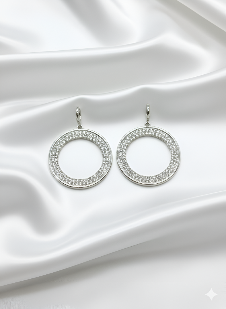 The ZIRYA Shine Circle Earrings