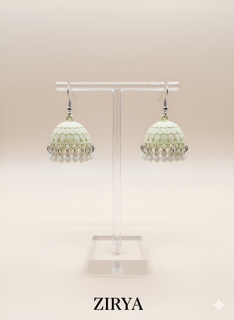 The ZIRYA Modern Matte Jhumkas